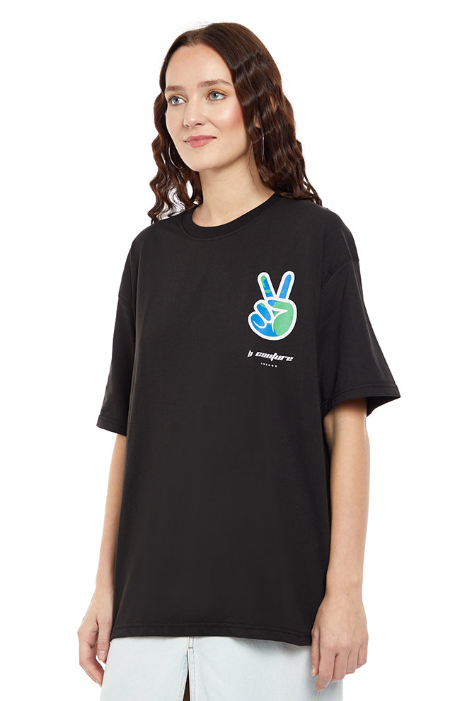 Blue Waters Unisex Peace T-Shirt - Black