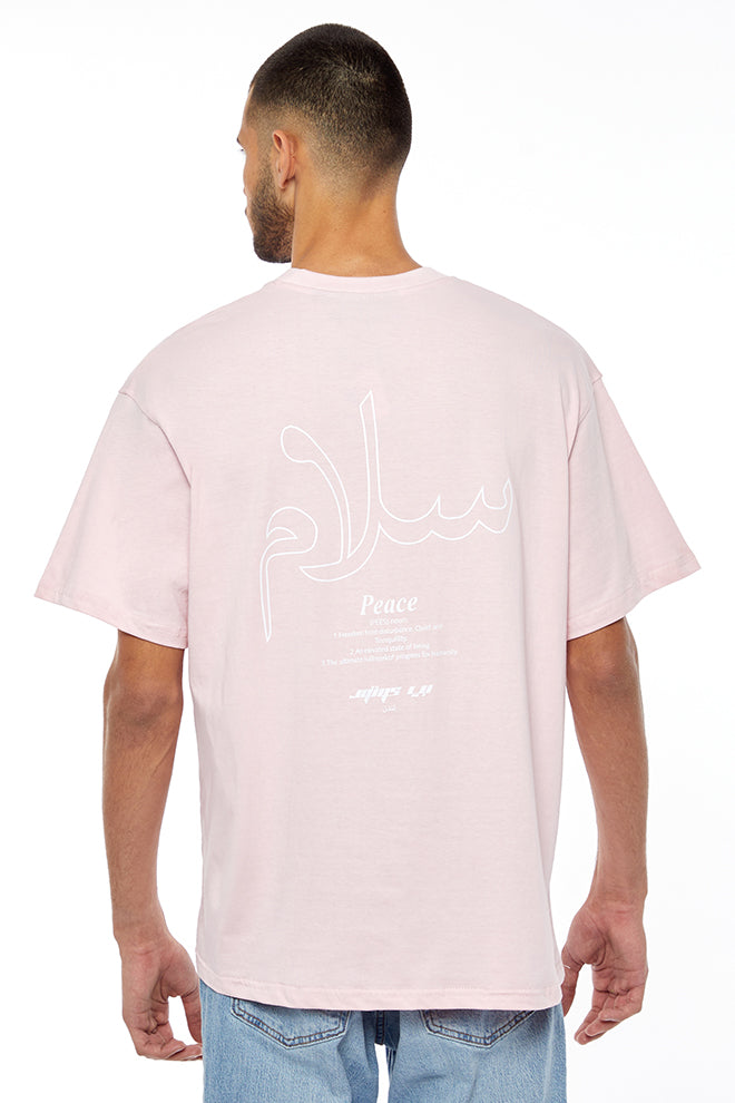 Blue Waters Unisex Peace T-Shirt - Pale Pink