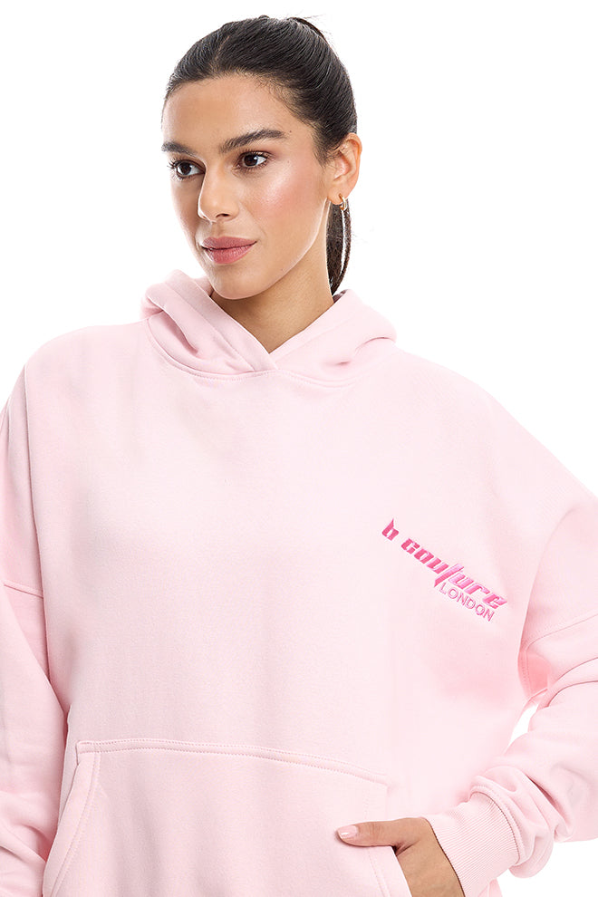 City Walk Womens Oversized Tracksuit - Baby Pink