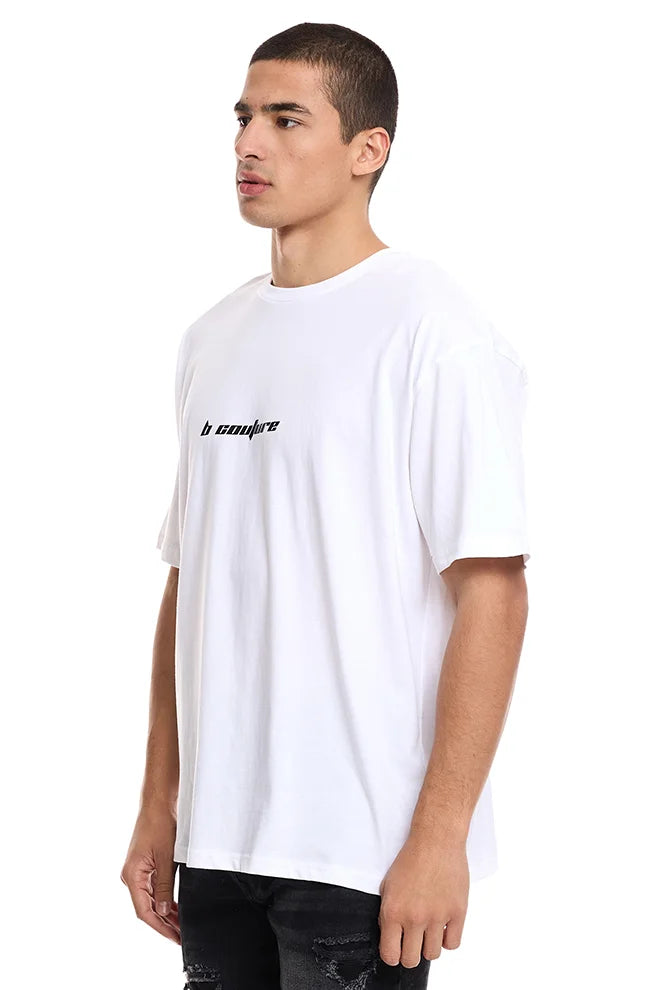 Bartley Mens Oversized Cotton T-Shirt - White